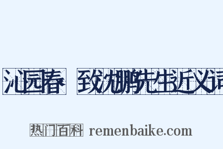 沁园春·致沈鹏先生近义词是什么意思的图片